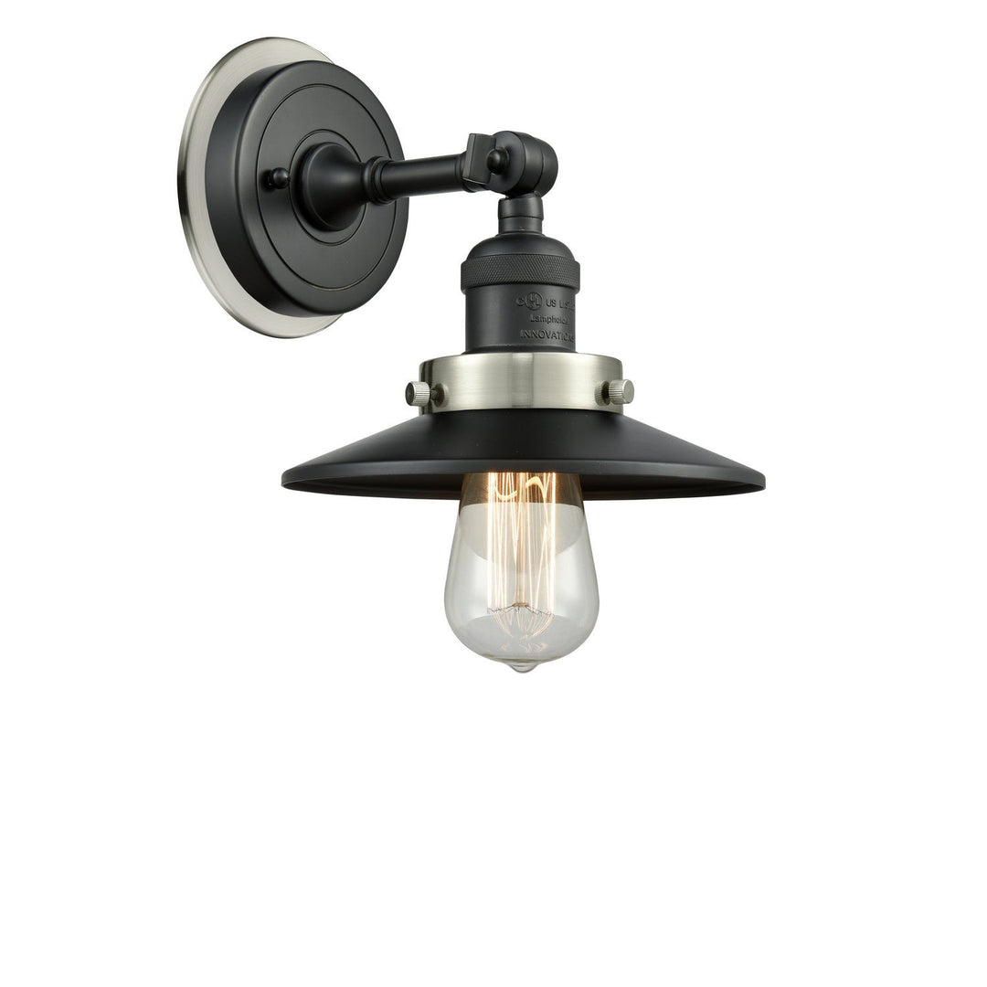 Innovations Franklin Restoration 203BK-BPSN-HRSN-M6-BK Wall Sconce Light - Matte Black