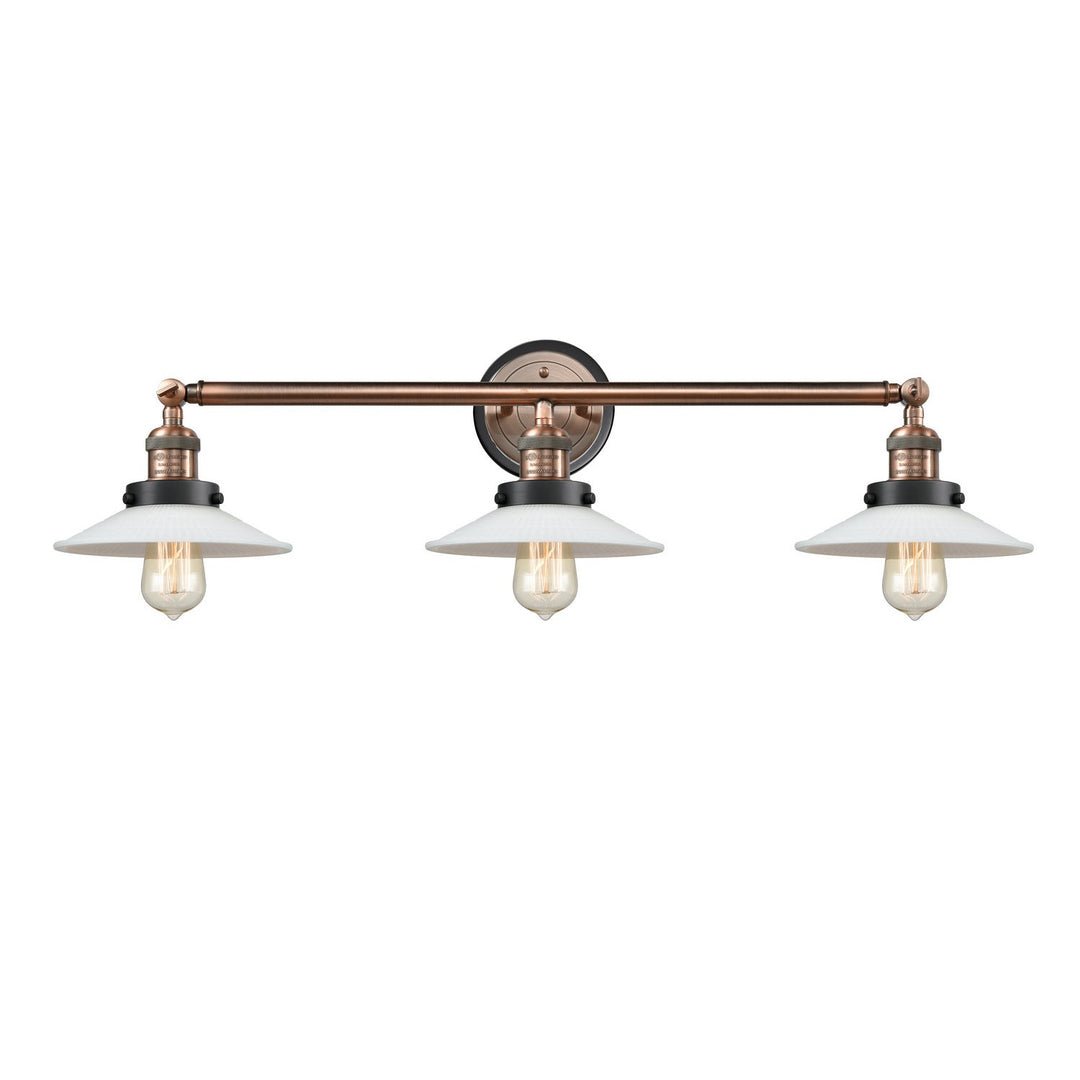 Innovations Franklin Restoration 205AC-BPBK-HRBK-G1 Bath Vanity Light 33 in. wide - Antique Copper