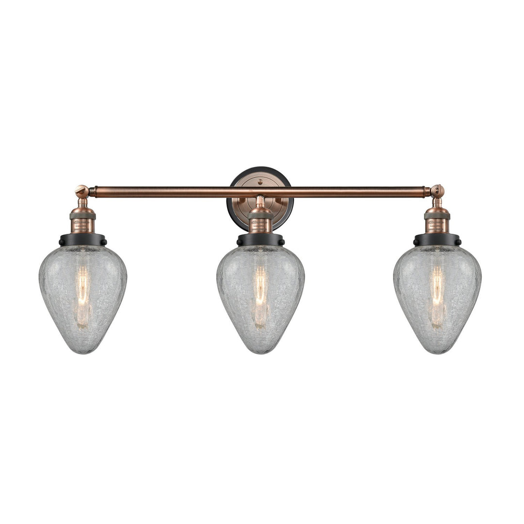 Innovations Franklin Restoration 205AC-BPBK-HRBK-G165 Bath Vanity Light 32 in. wide - Antique Copper
