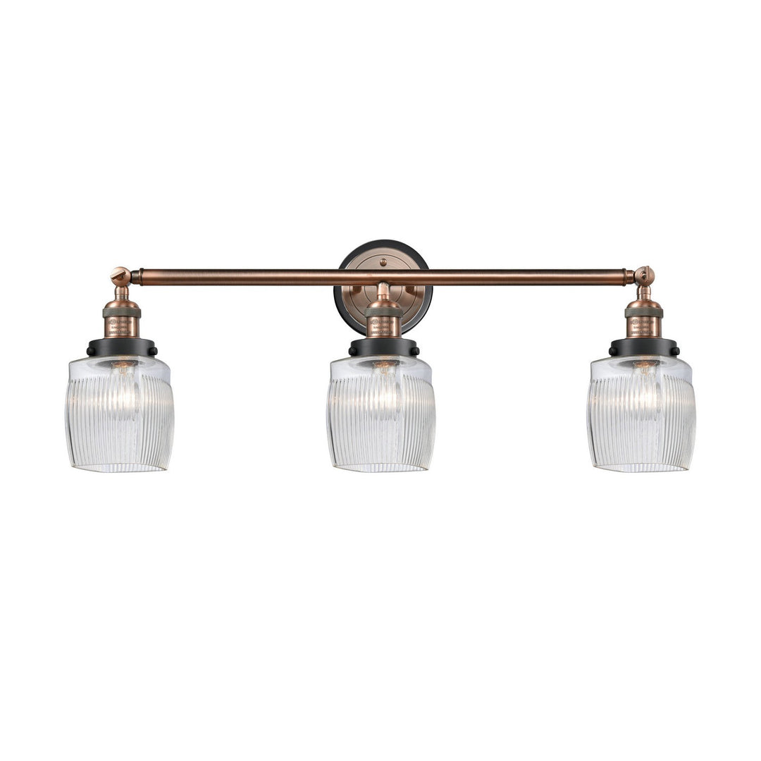 Innovations Franklin Restoration 205AC-BPBK-HRBK-G302 Bath Vanity Light 32 in. wide - Antique Copper