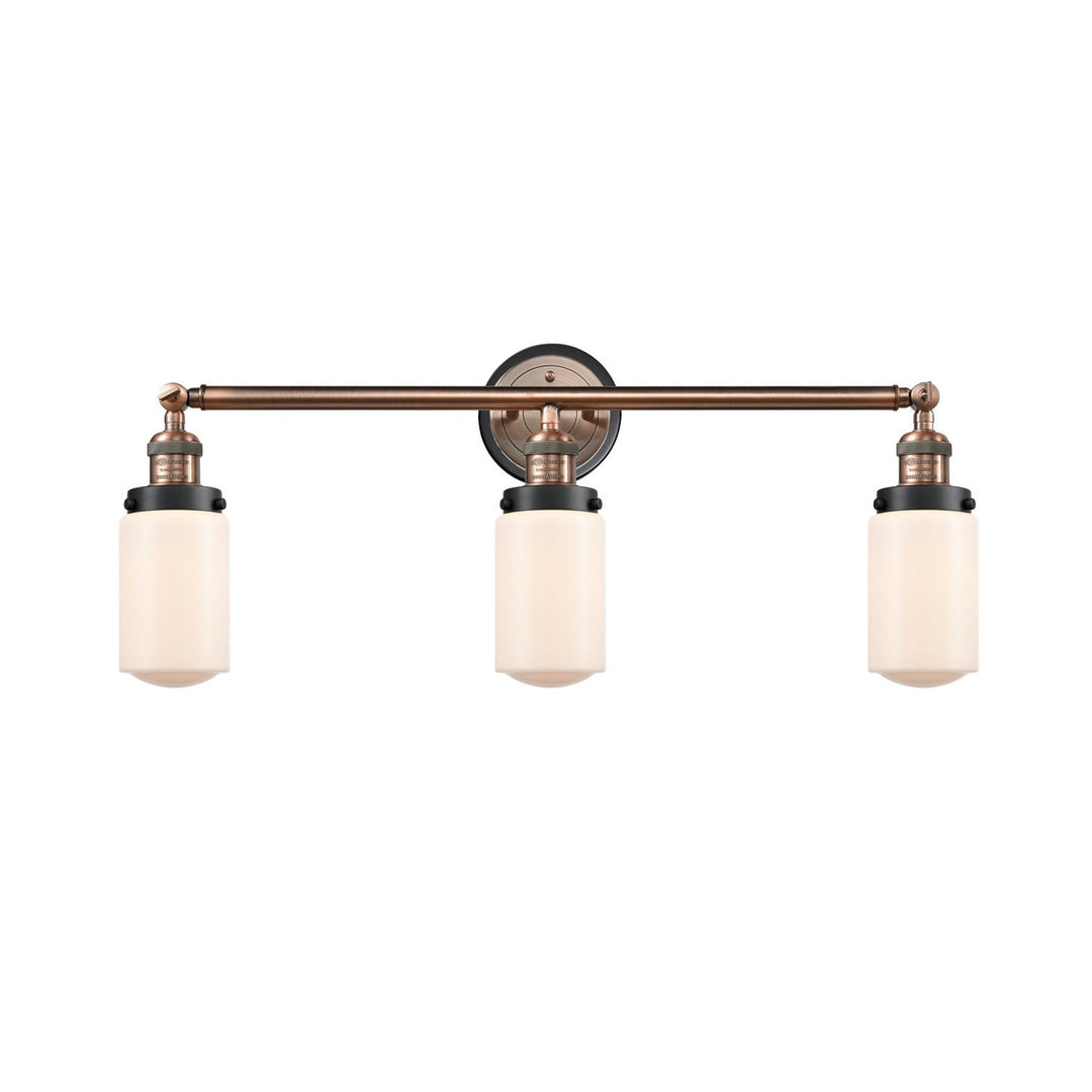Innovations Franklin Restoration 205AC-BPBK-HRBK-G311 Bath Vanity Light 31 in. wide - Antique Copper