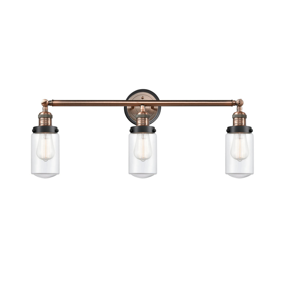 Innovations Franklin Restoration 205AC-BPBK-HRBK-G312 Bath Vanity Light 31 in. wide - Antique Copper