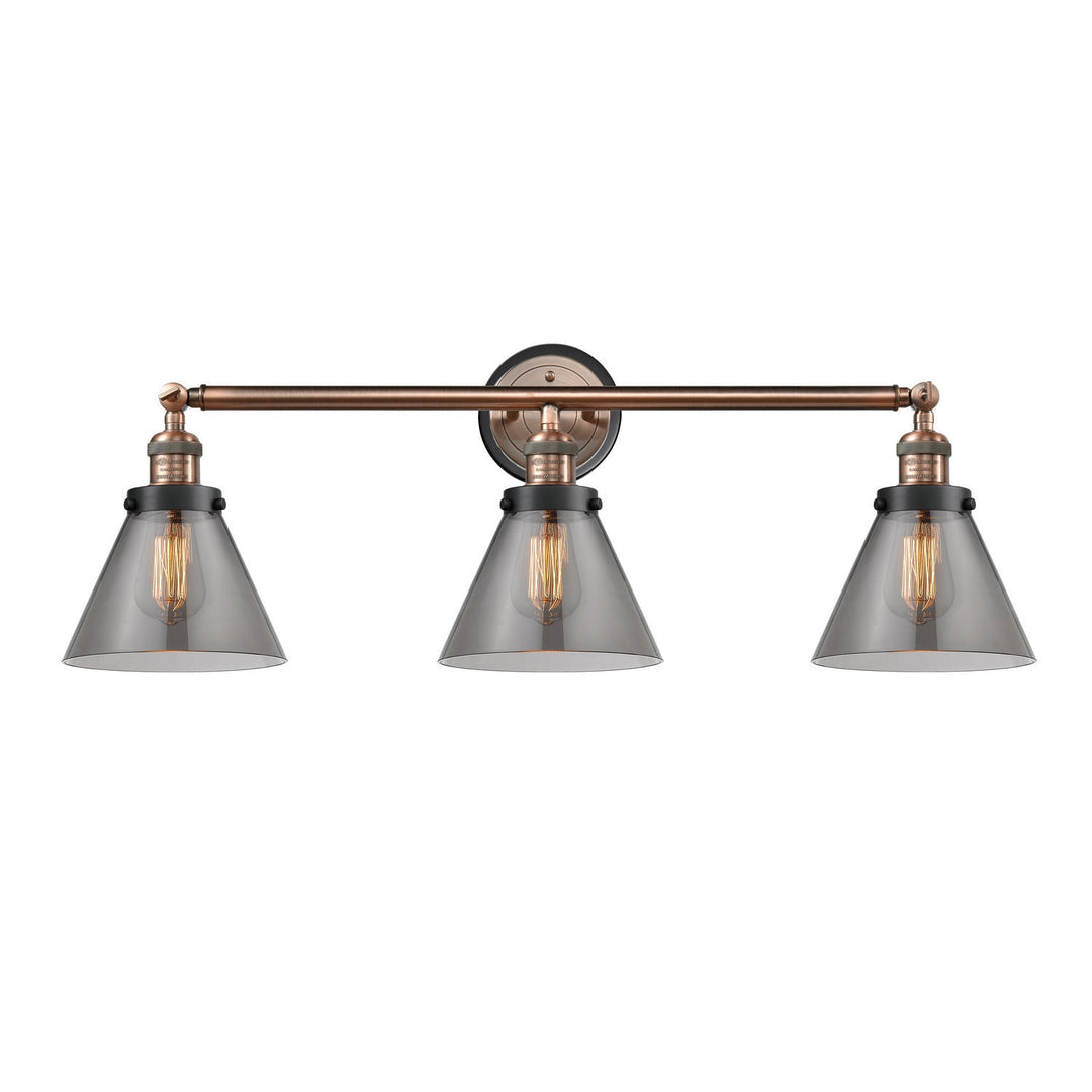 Innovations Franklin Restoration 205AC-BPBK-HRBK-G43 Bath Vanity Light 32 in. wide - Antique Copper