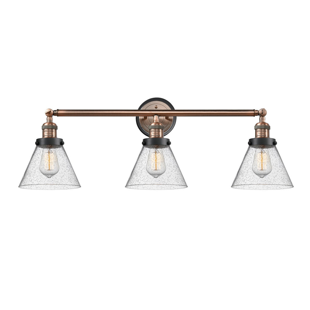 Innovations Franklin Restoration 205AC-BPBK-HRBK-G44 Bath Vanity Light 32 in. wide - Antique Copper