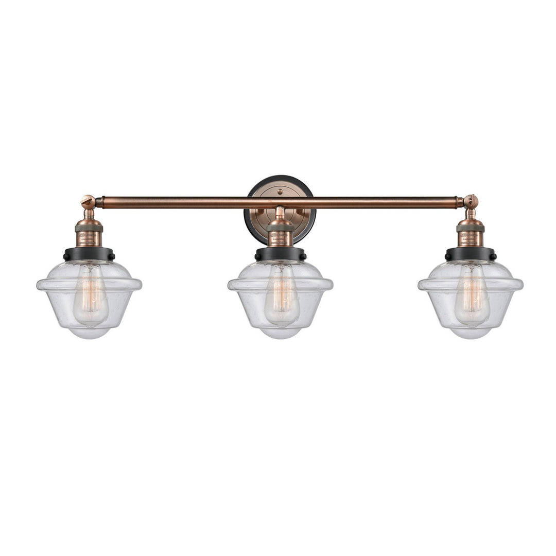 Innovations Franklin Restoration 205AC-BPBK-HRBK-G534 Bath Vanity Light 34 in. wide - Antique Copper