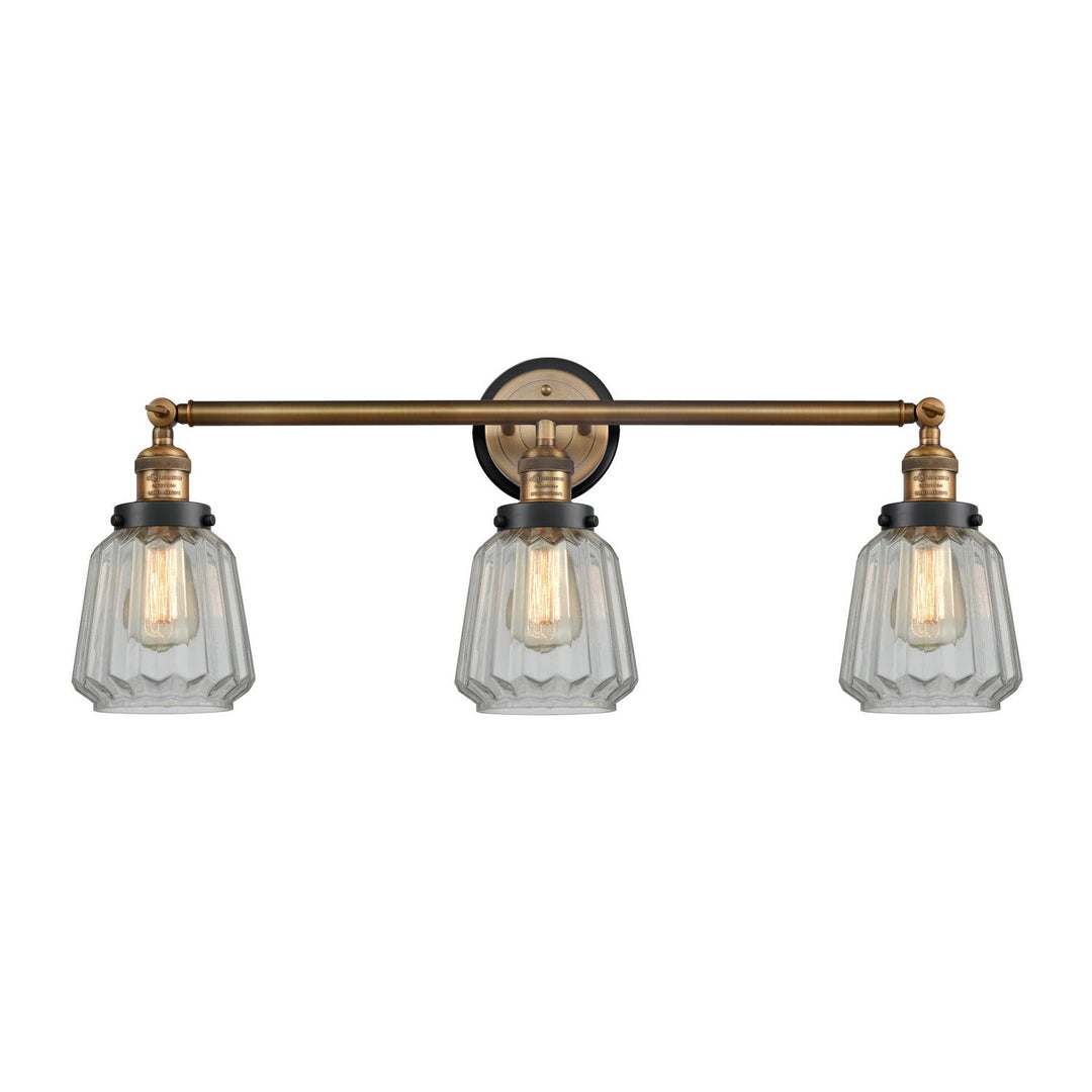 Innovations Franklin Restoration 205BB-BPBK-HRBK-G142 Bath Vanity Light 30 in. wide - Brushed Brass