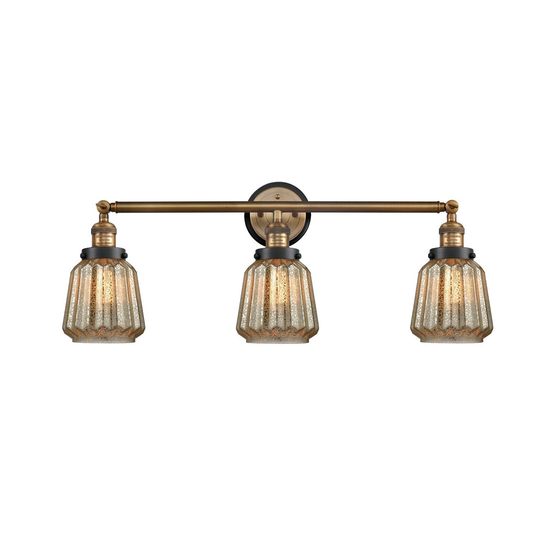 Innovations Franklin Restoration 205BB-BPBK-HRBK-G146 Bath Vanity Light 30 in. wide - Brushed Brass