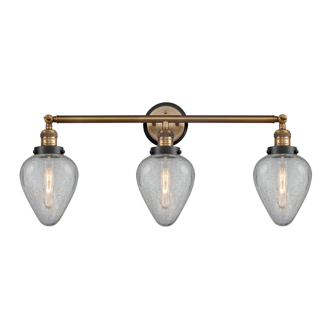 Innovations Franklin Restoration 205BB-BPBK-HRBK-G165 Bath Vanity Light 32 in. wide - Brushed Brass