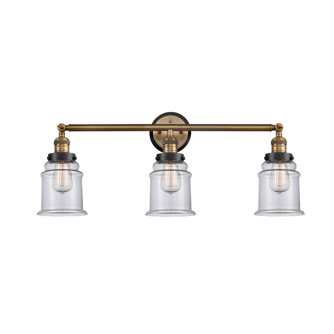 Innovations Franklin Restoration 205BB-BPBK-HRBK-G182 Bath Vanity Light 30 in. wide - Brushed Brass