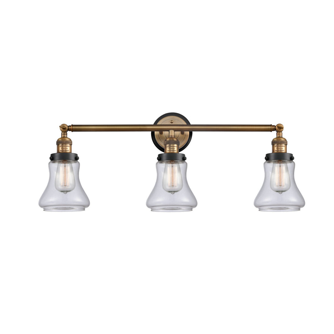 Innovations Franklin Restoration 205BB-BPBK-HRBK-G192 Bath Vanity Light 30 in. wide - Brushed Brass