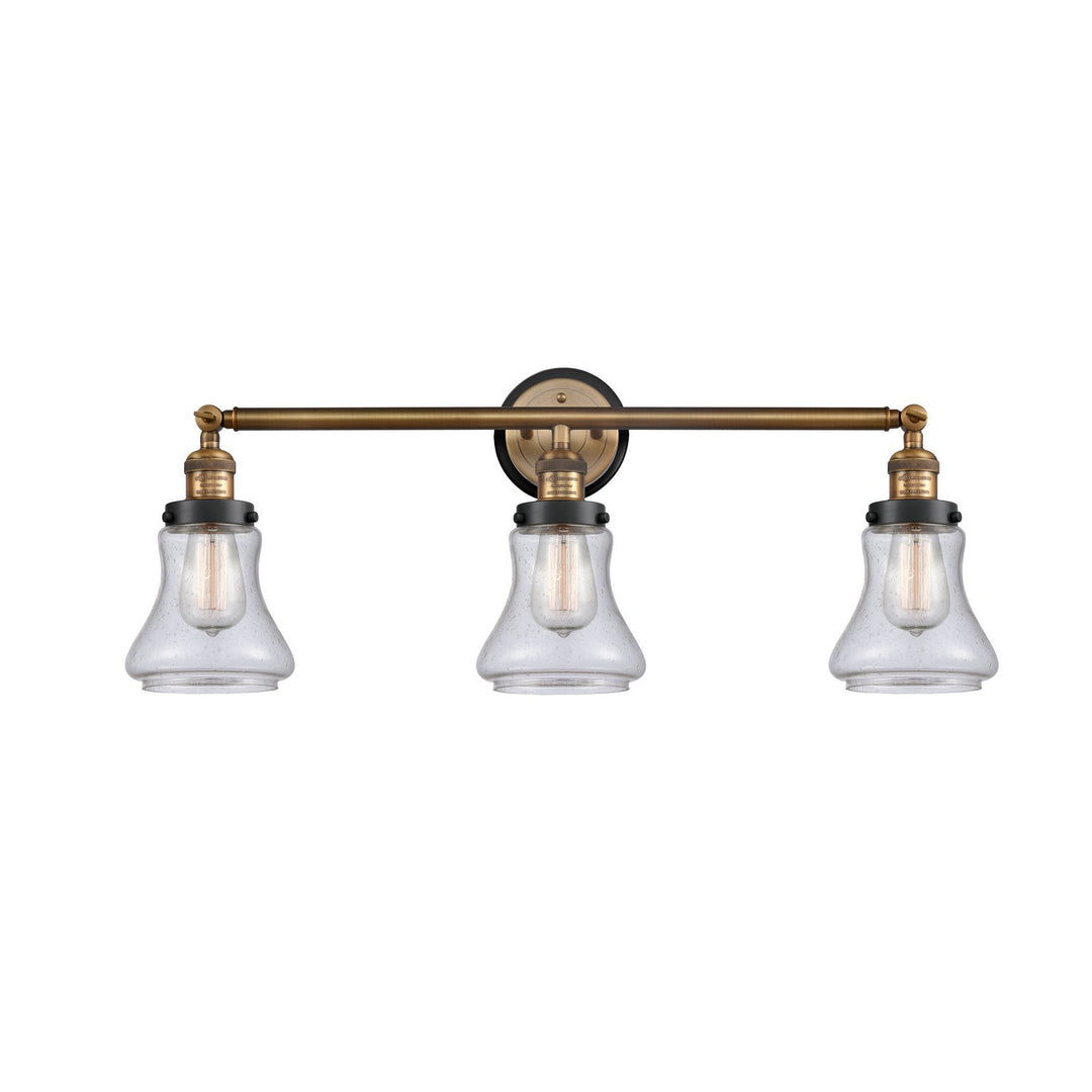 Innovations Franklin Restoration 205BB-BPBK-HRBK-G194 Bath Vanity Light 30 in. wide - Brushed Brass