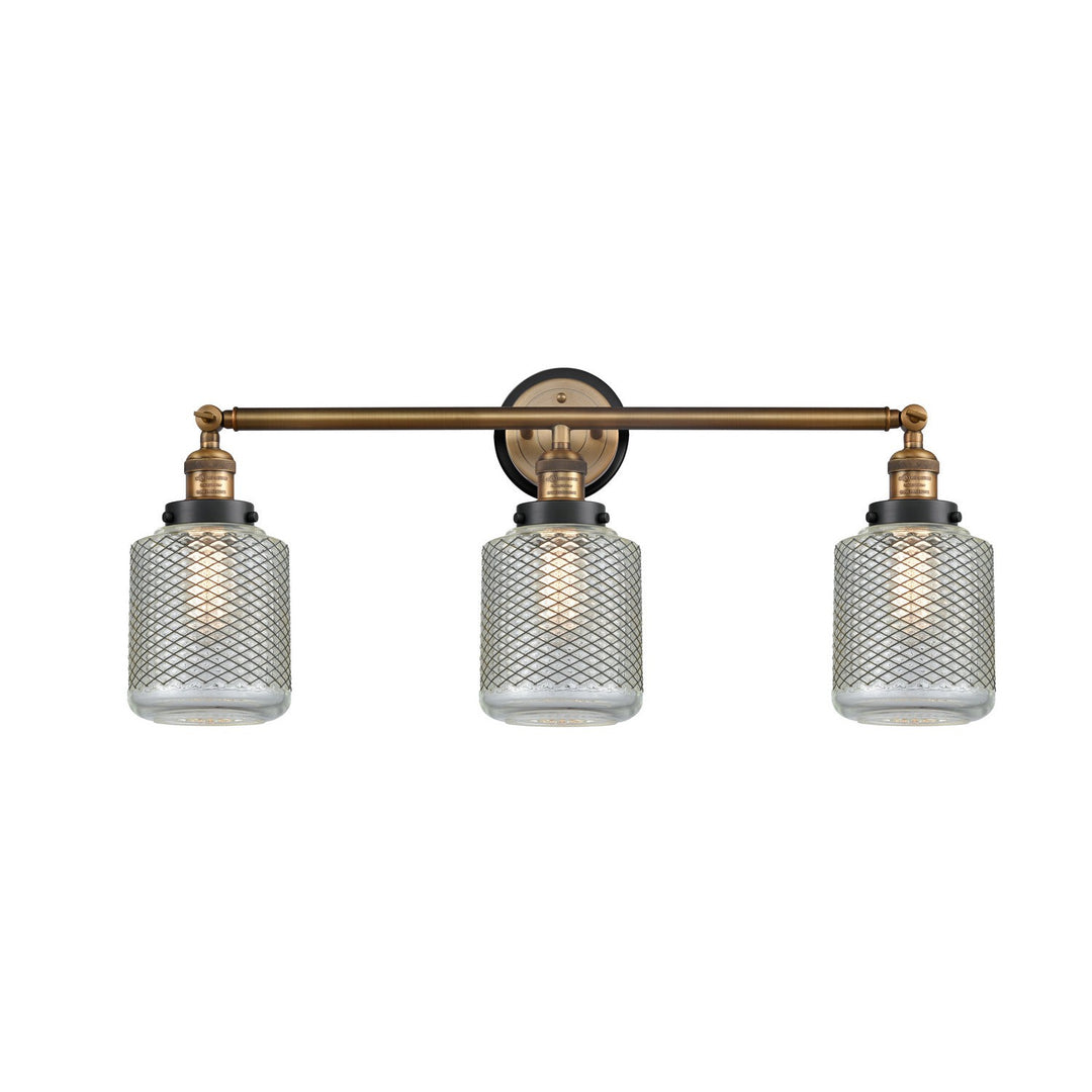 Innovations Franklin Restoration 205BB-BPBK-HRBK-G262 Bath Vanity Light 32 in. wide - Brushed Brass