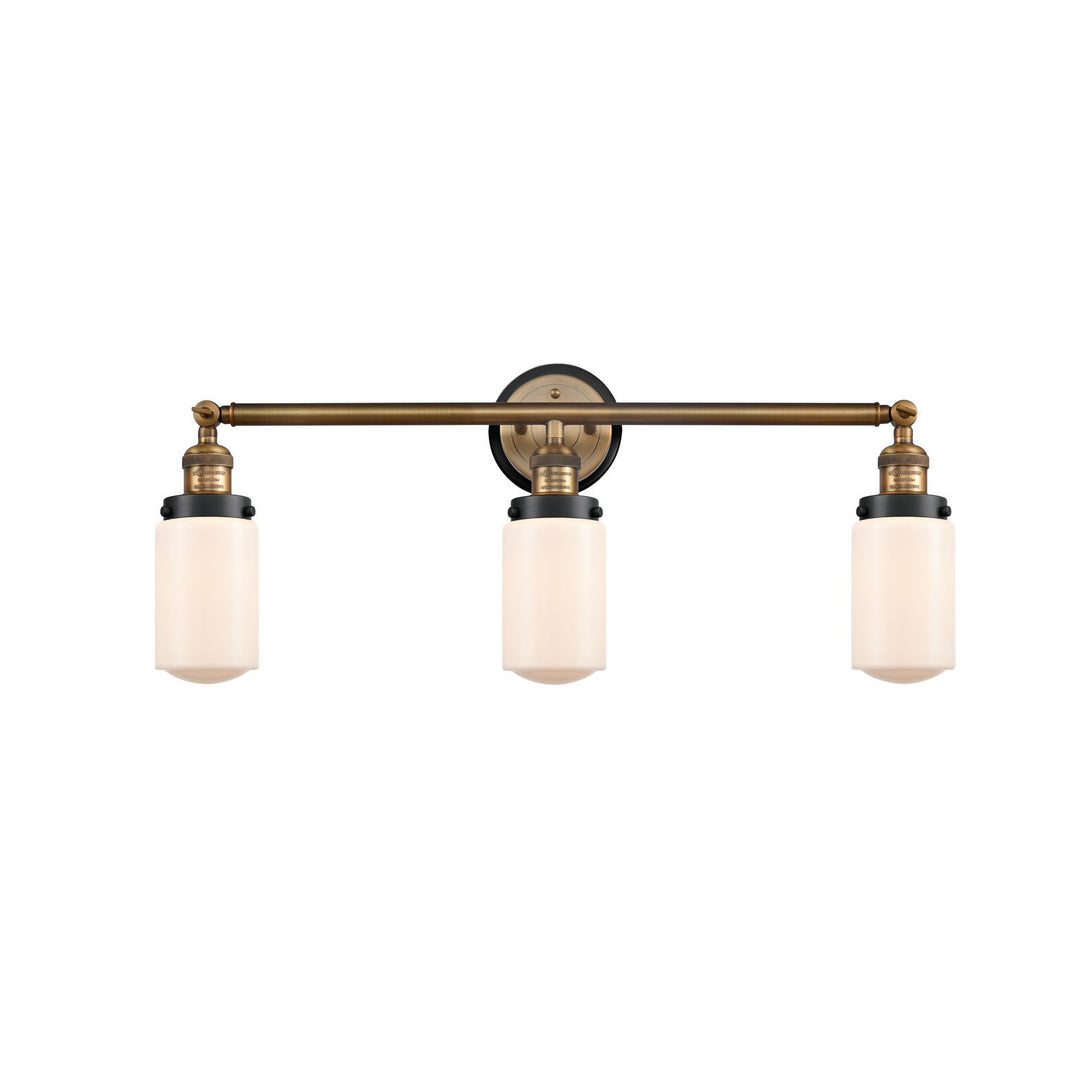 Innovations Franklin Restoration 205BB-BPBK-HRBK-G311 Bath Vanity Light 31 in. wide - Brushed Brass