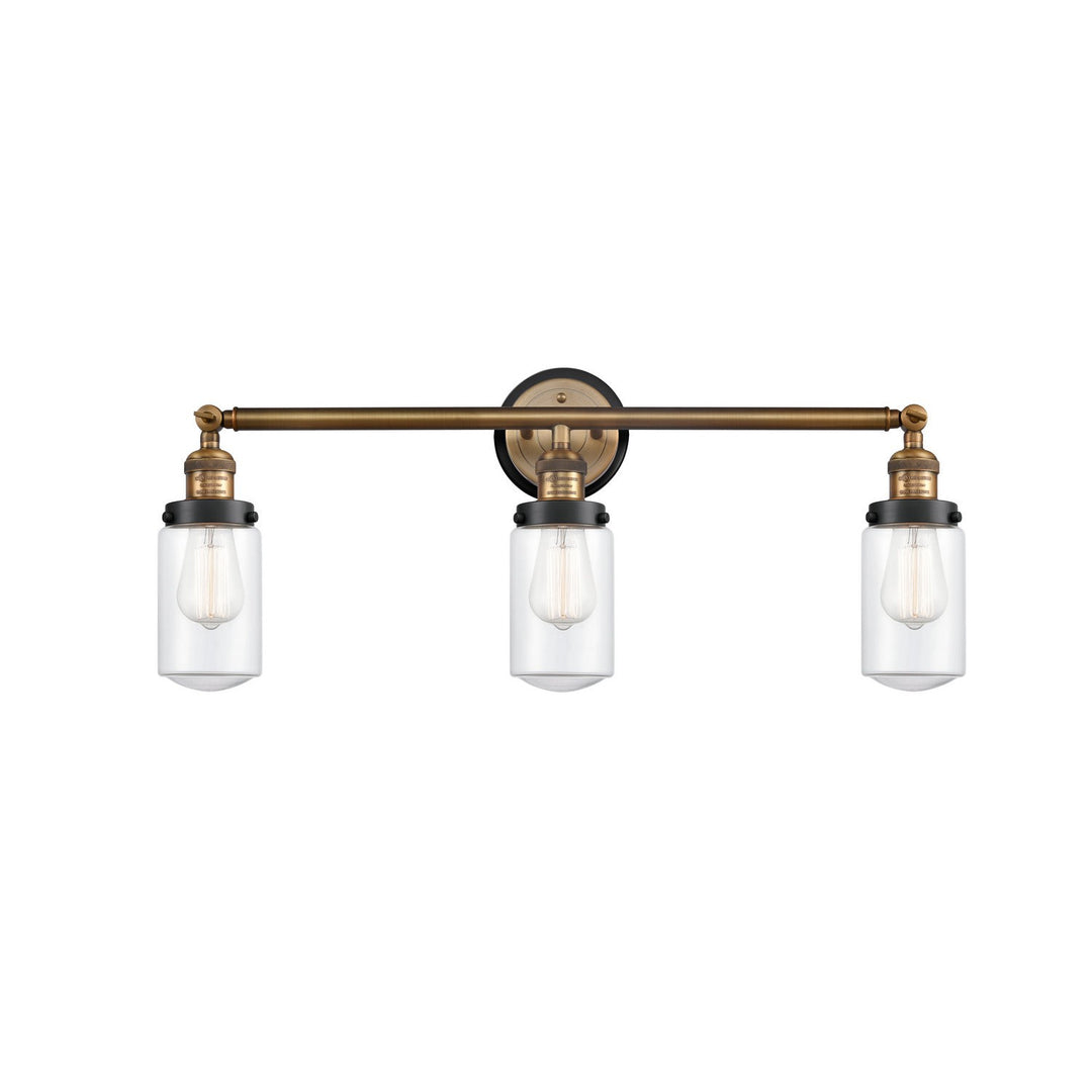 Innovations Franklin Restoration 205BB-BPBK-HRBK-G312 Bath Vanity Light 31 in. wide - Brushed Brass