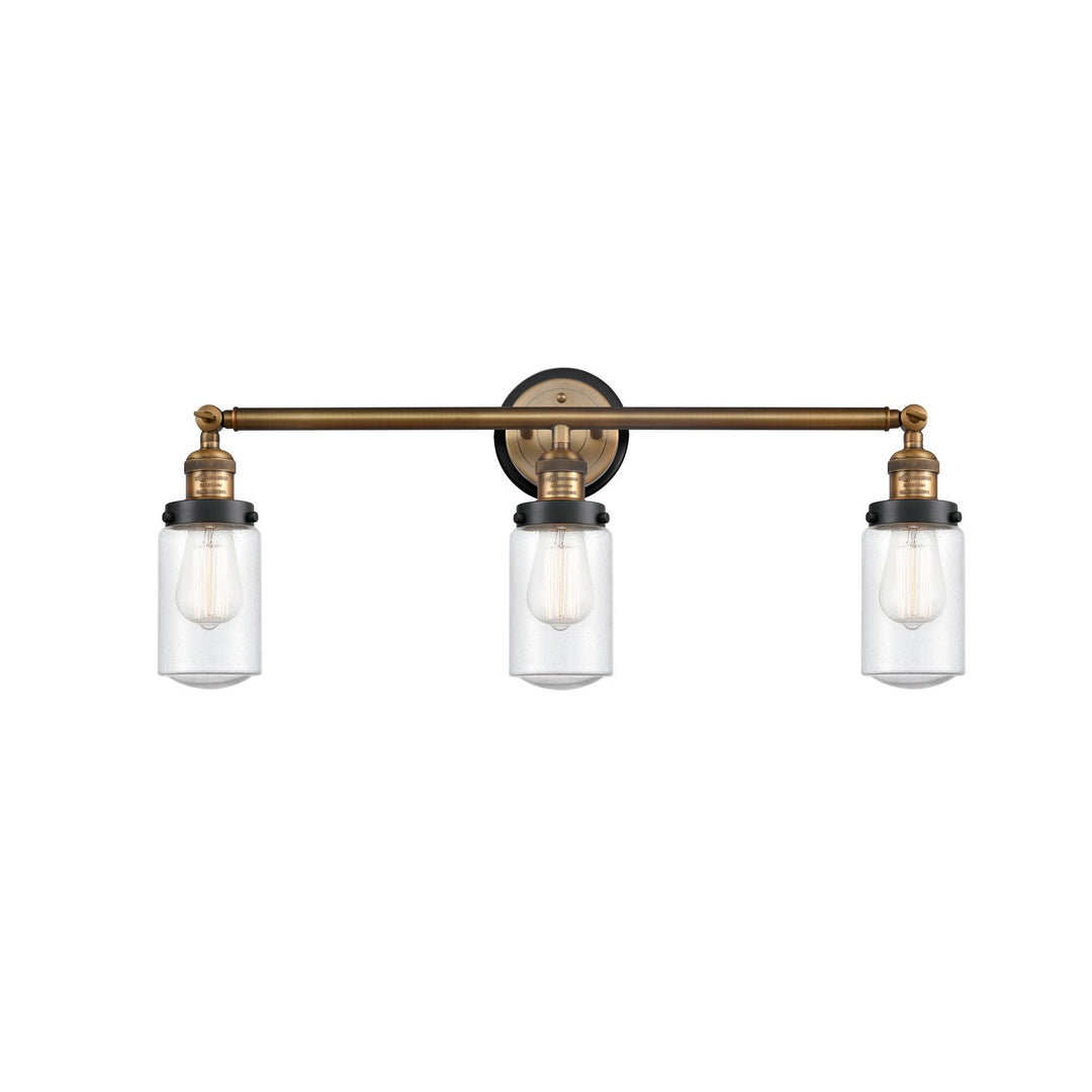 Innovations Franklin Restoration 205BB-BPBK-HRBK-G314 Bath Vanity Light 31 in. wide - Brushed Brass