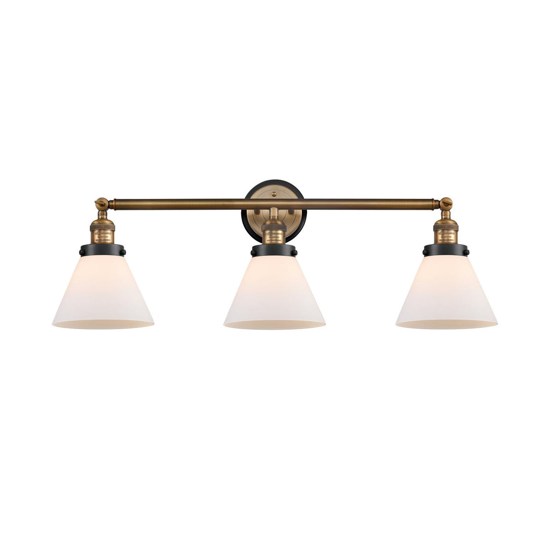Innovations Franklin Restoration 205BB-BPBK-HRBK-G41 Bath Vanity Light 32 in. wide - Brushed Brass