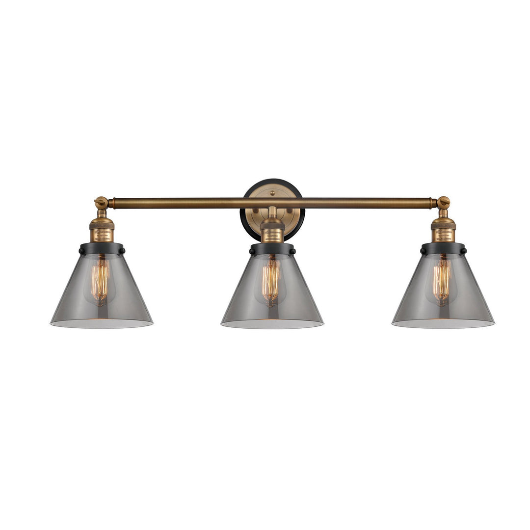 Innovations Franklin Restoration 205BB-BPBK-HRBK-G43 Bath Vanity Light 32 in. wide - Brushed Brass