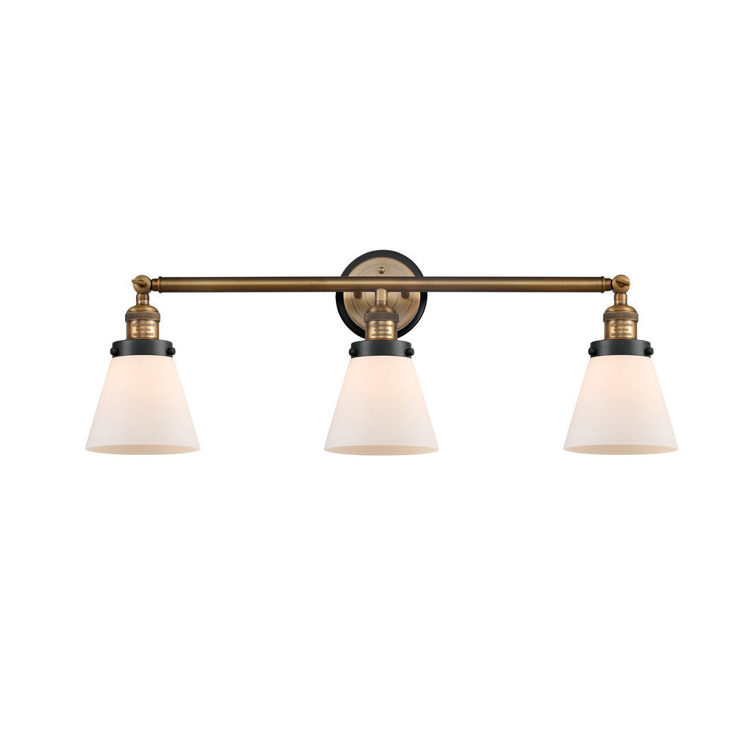 Innovations Franklin Restoration 205BB-BPBK-HRBK-G61 Bath Vanity Light 30 in. wide - Brushed Brass