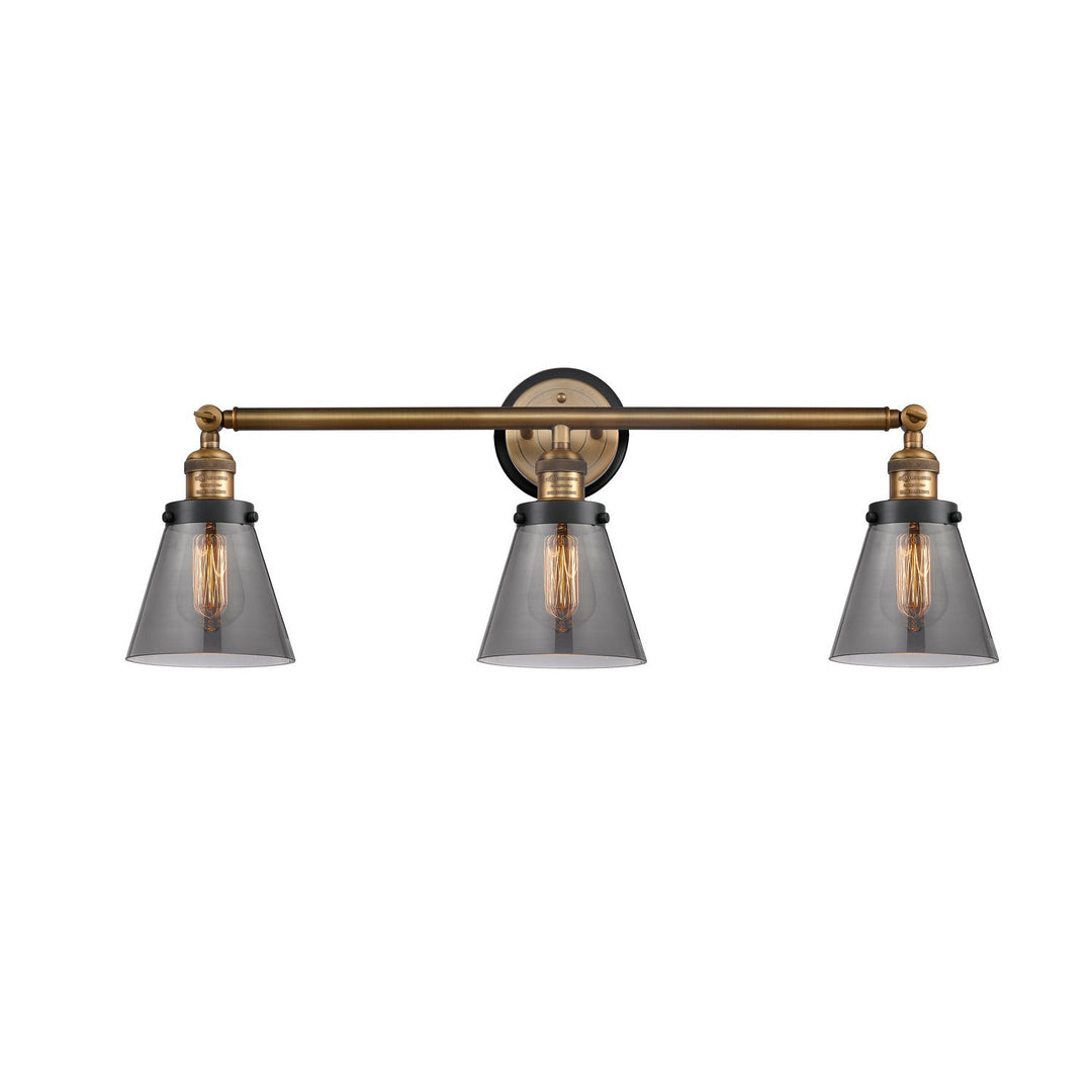 Innovations Franklin Restoration 205BB-BPBK-HRBK-G63 Bath Vanity Light 30 in. wide - Brushed Brass
