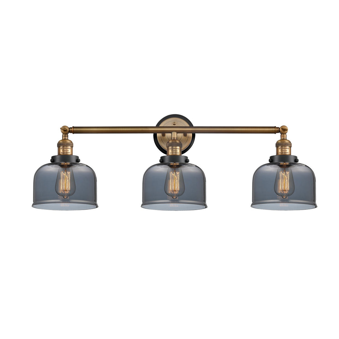 Innovations Franklin Restoration 205BB-BPBK-HRBK-G73 Bath Vanity Light 32 in. wide - Brushed Brass