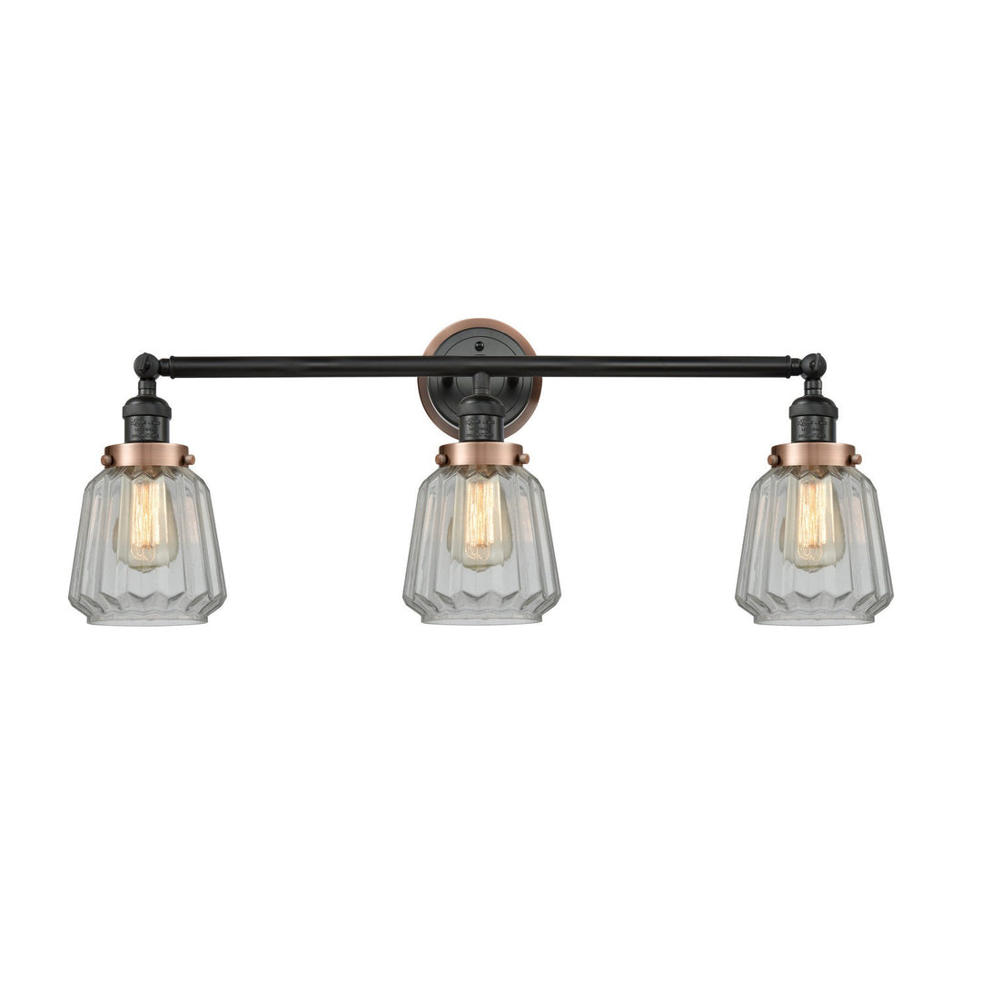 Innovations Franklin Restoration 205BK-BPAC-HRAC-G142 Bath Vanity Light 30 in. wide - Matte Black