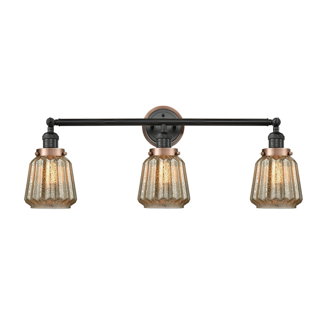 Innovations Franklin Restoration 205BK-BPAC-HRAC-G146 Bath Vanity Light 30 in. wide - Matte Black