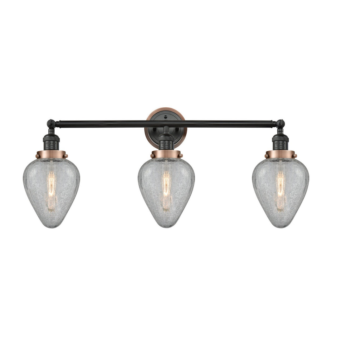 Innovations Franklin Restoration 205BK-BPAC-HRAC-G165 Bath Vanity Light 32 in. wide - Matte Black