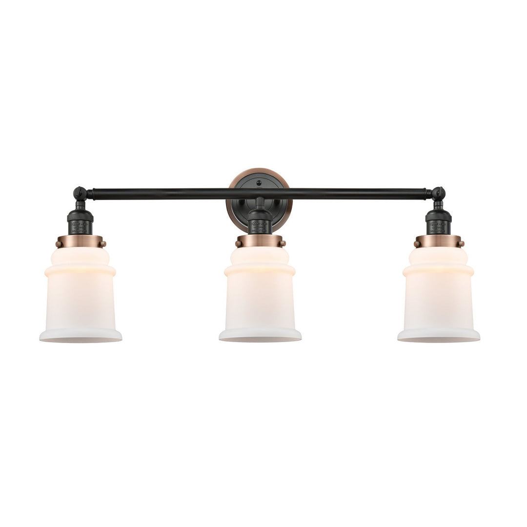 Innovations Franklin Restoration 205BK-BPAC-HRAC-G181 Bath Vanity Light 30 in. wide - Matte Black