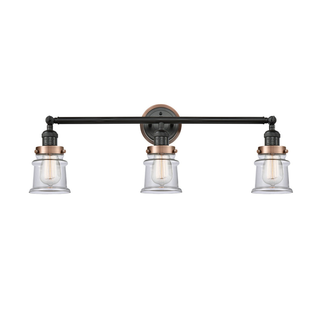 Innovations Franklin Restoration 205BK-BPAC-HRAC-G182S Bath Vanity Light 30 in. wide - Matte Black