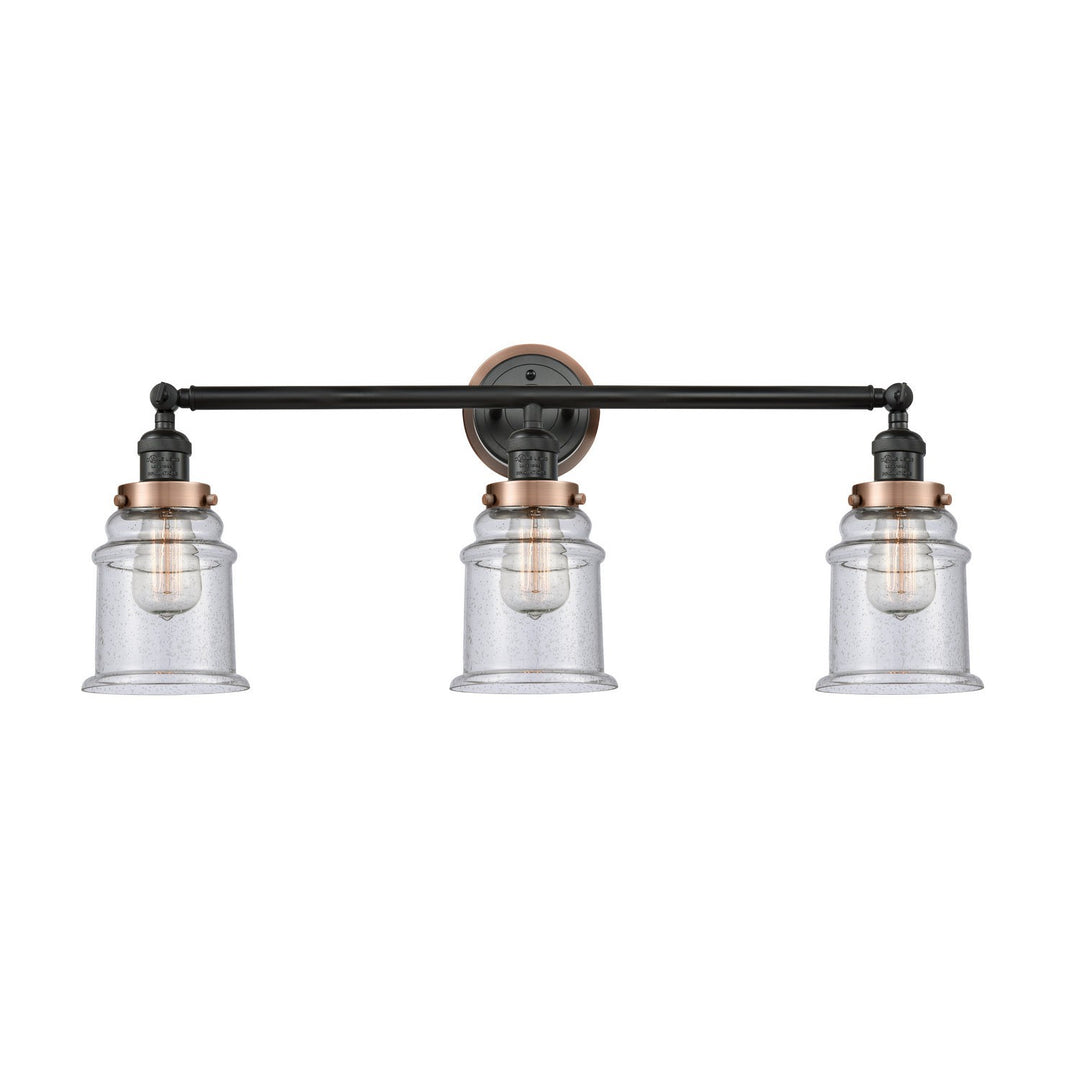 Innovations Franklin Restoration 205BK-BPAC-HRAC-G184 Bath Vanity Light 30 in. wide - Matte Black