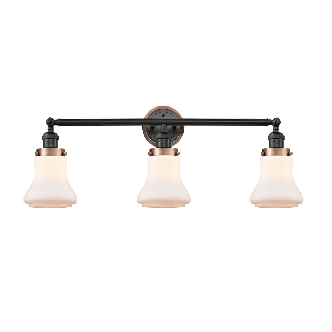 Innovations Franklin Restoration 205BK-BPAC-HRAC-G191 Bath Vanity Light 30 in. wide - Matte Black