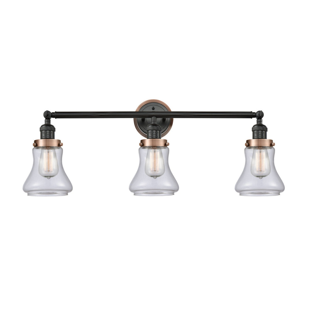 Innovations Franklin Restoration 205BK-BPAC-HRAC-G192 Bath Vanity Light 30 in. wide - Matte Black