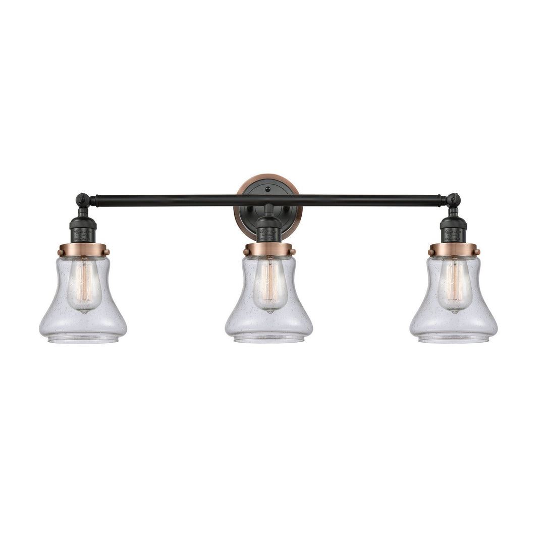 Innovations Franklin Restoration 205BK-BPAC-HRAC-G194 Bath Vanity Light 30 in. wide - Matte Black