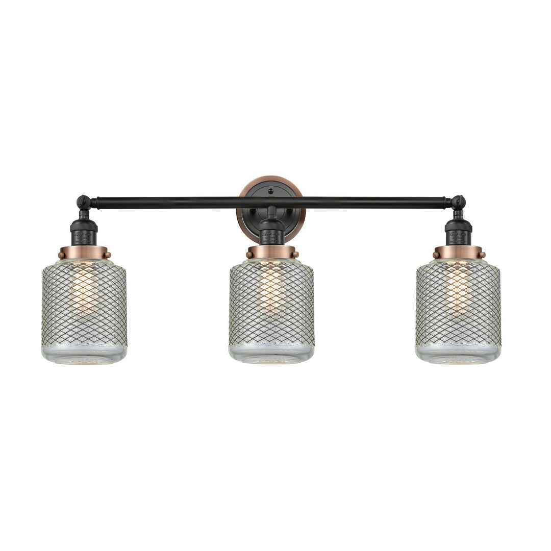 Innovations Franklin Restoration 205BK-BPAC-HRAC-G262 Bath Vanity Light 32 in. wide - Matte Black