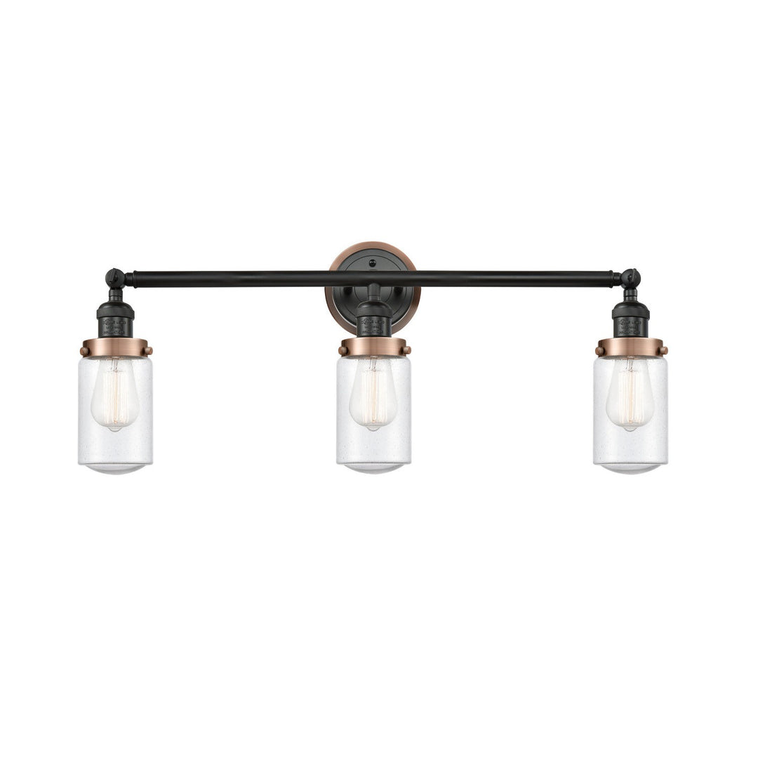Innovations Franklin Restoration 205BK-BPAC-HRAC-G314 Bath Vanity Light 31 in. wide - Matte Black