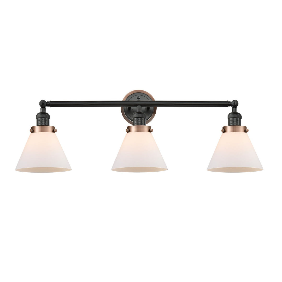 Innovations Franklin Restoration 205BK-BPAC-HRAC-G41 Bath Vanity Light 32 in. wide - Matte Black