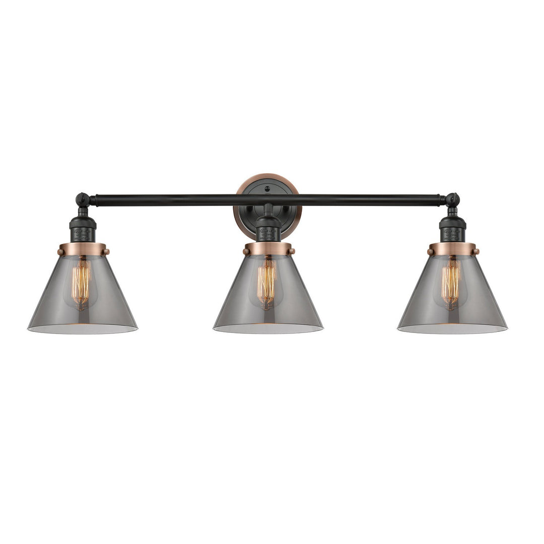 Innovations Franklin Restoration 205BK-BPAC-HRAC-G43 Bath Vanity Light 32 in. wide - Matte Black