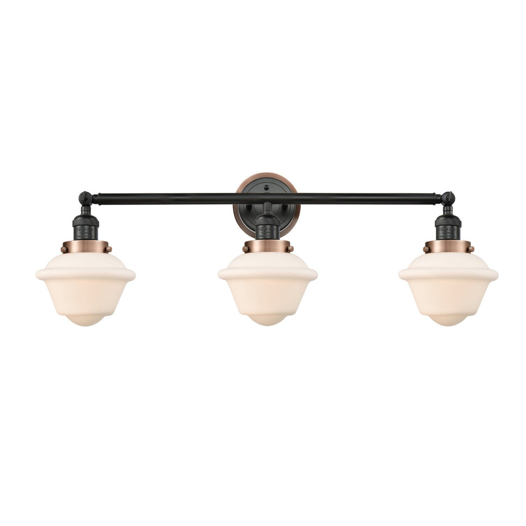 Innovations Franklin Restoration 205BK-BPAC-HRAC-G531 Bath Vanity Light 34 in. wide - Matte Black