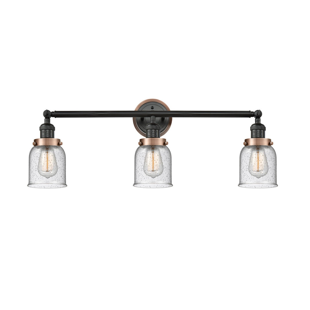 Innovations Franklin Restoration 205BK-BPAC-HRAC-G54 Bath Vanity Light 30 in. wide - Matte Black