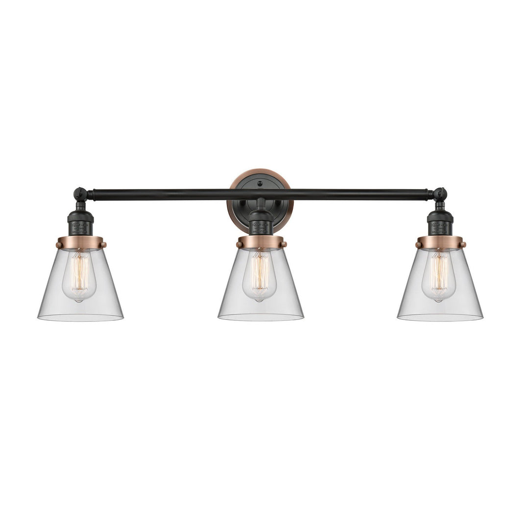 Innovations Franklin Restoration 205BK-BPAC-HRAC-G62 Bath Vanity Light 30 in. wide - Matte Black