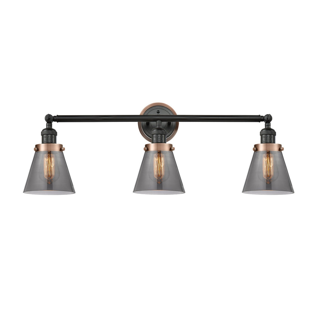 Innovations Franklin Restoration 205BK-BPAC-HRAC-G63 Bath Vanity Light 30 in. wide - Matte Black