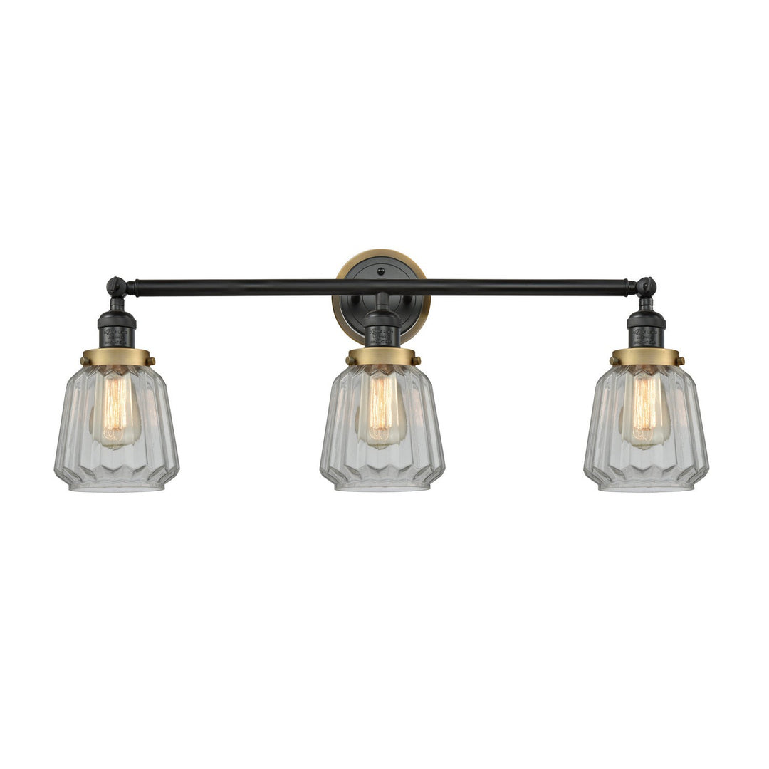 Innovations Franklin Restoration 205BK-BPBB-HRBB-G142 Bath Vanity Light 30 in. wide - Matte Black