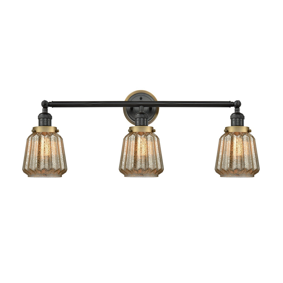 Innovations Franklin Restoration 205BK-BPBB-HRBB-G146 Bath Vanity Light 30 in. wide - Matte Black