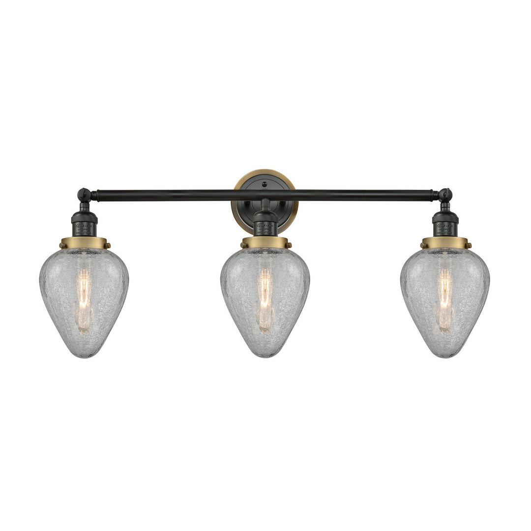 Innovations Franklin Restoration 205BK-BPBB-HRBB-G165 Bath Vanity Light 32 in. wide - Matte Black