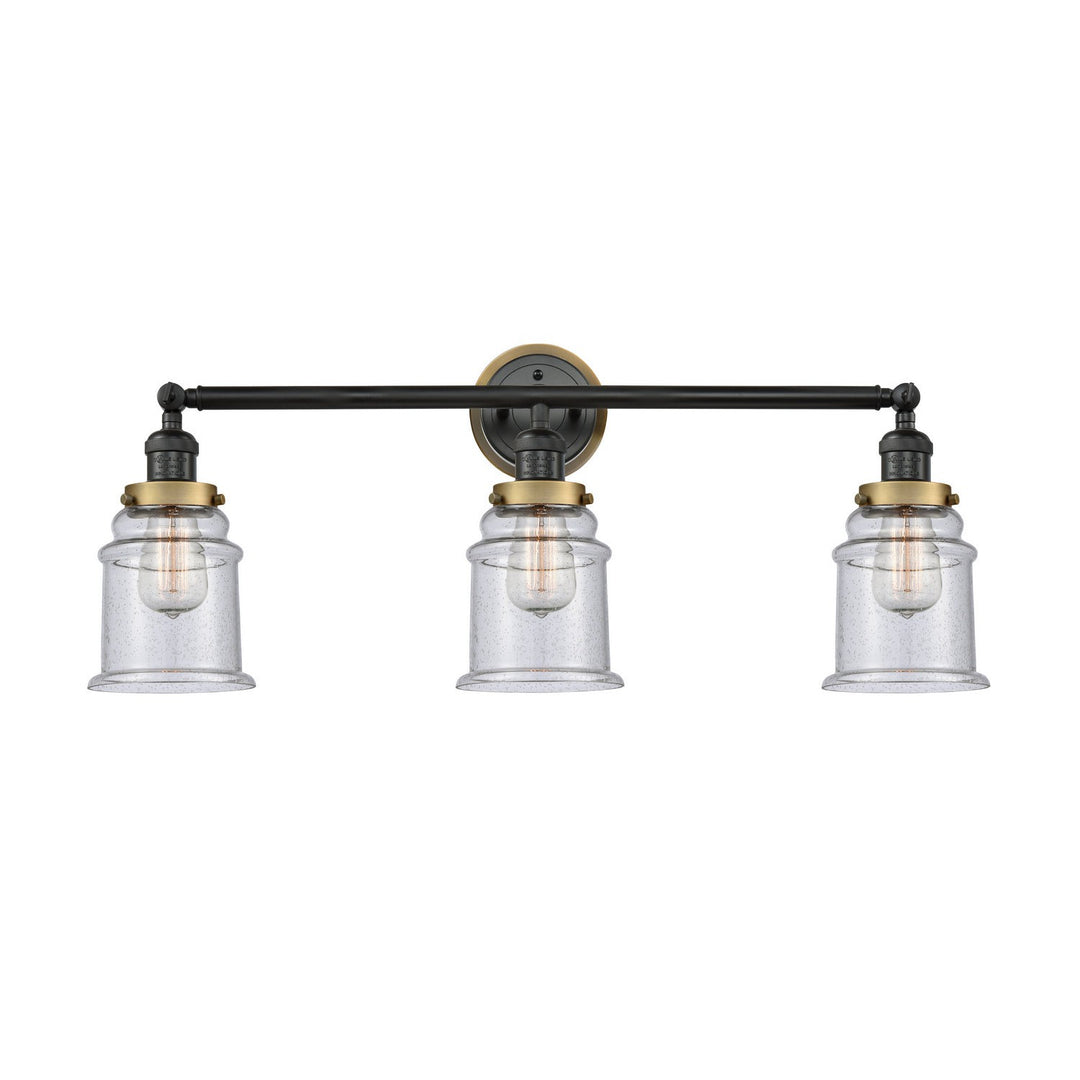 Innovations Franklin Restoration 205BK-BPBB-HRBB-G184 Bath Vanity Light 30 in. wide - Matte Black