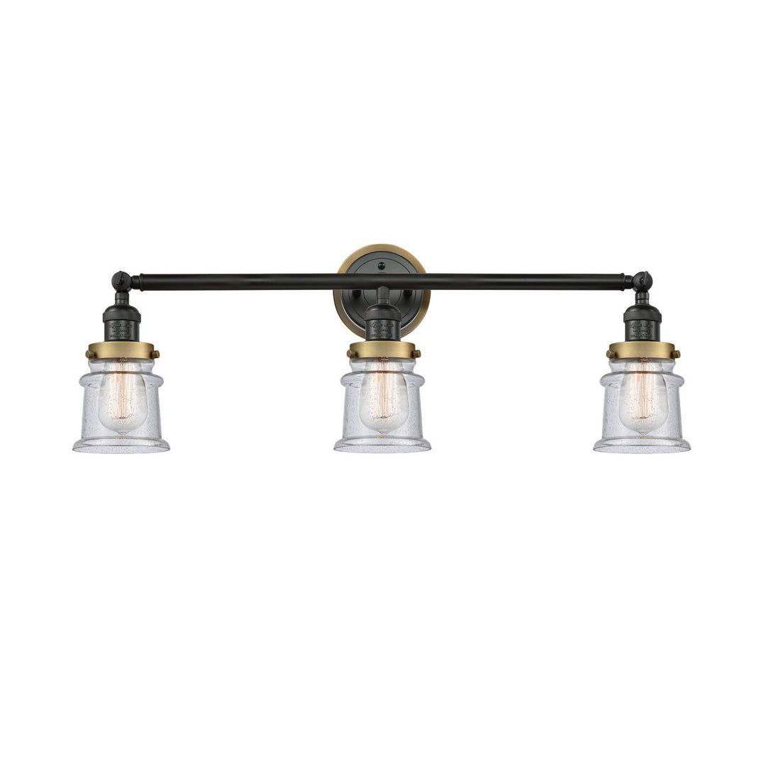 Innovations Franklin Restoration 205BK-BPBB-HRBB-G184S Bath Vanity Light 30 in. wide - Matte Black