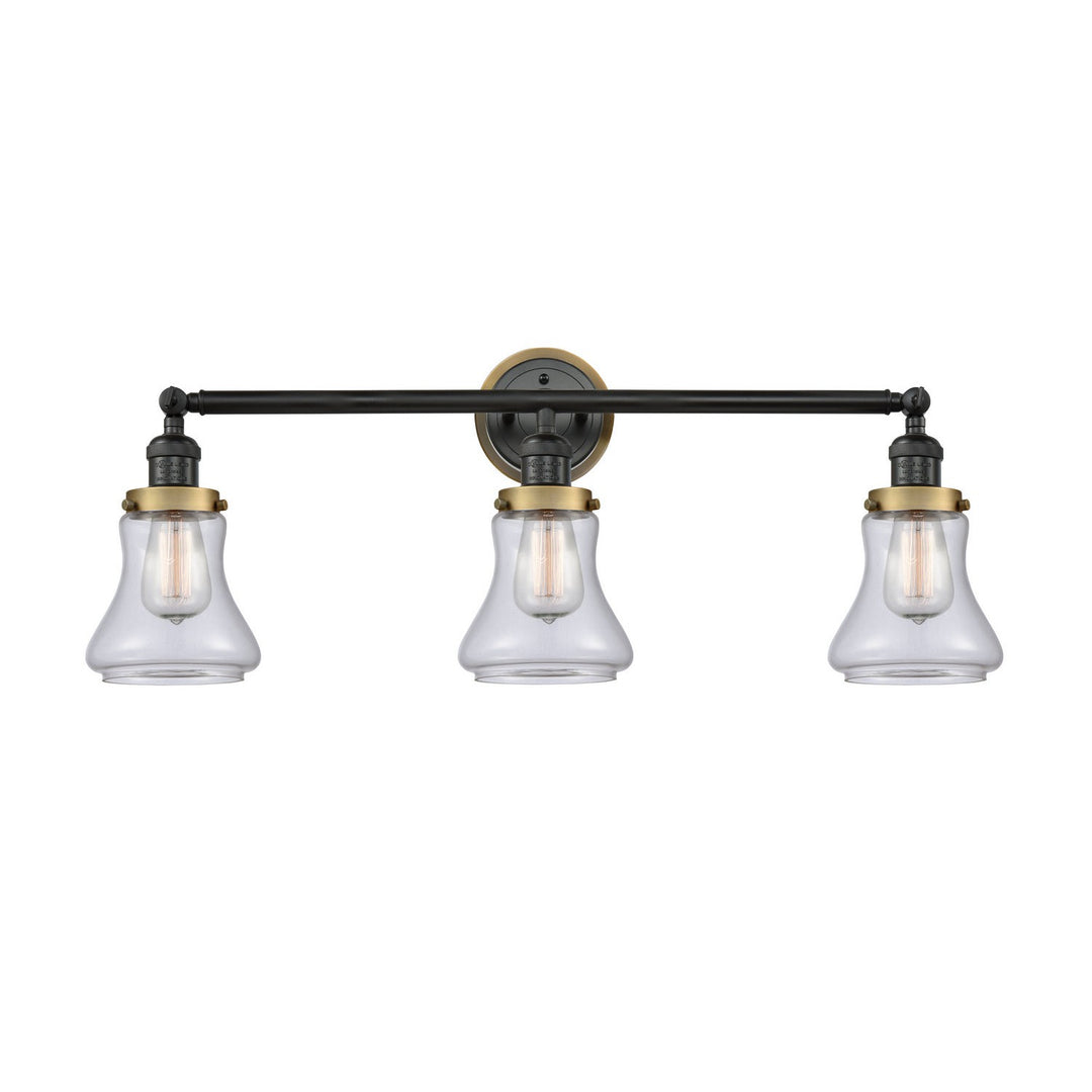 Innovations Franklin Restoration 205BK-BPBB-HRBB-G192 Bath Vanity Light 30 in. wide - Matte Black