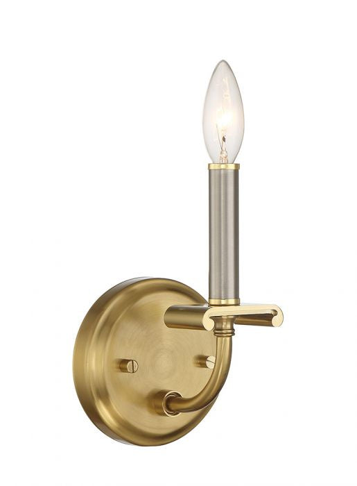 Craftmade Stanza 54861-BNKSB Wall Sconce Light - Brushed Polished Nickel/Satin Brass