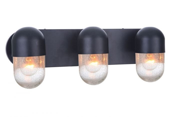 Craftmade Pill 55003-FB Bath Vanity Light 23 in. wide - Flat Black