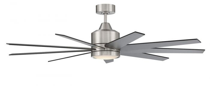 Craftmade Champion CHP60BNK9 Ceiling Fan 60 - Brushed Polished Nickel, Brushed Nickel/Flat Black/
